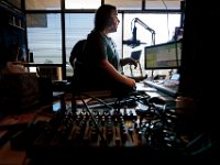 Alternative music DJ Adam Lawrence, broadcasts over the air for the final time.  The University of Massachusetts Dartmouth radio station, WUMD, stopped broadcasting over the airwaves after 42 continuous years.   It will now continue to broadcast strictly over the internet at www.umd.rocks   [ PETER PEREIRA/THE STANDARD-TIMES/SCMG ]